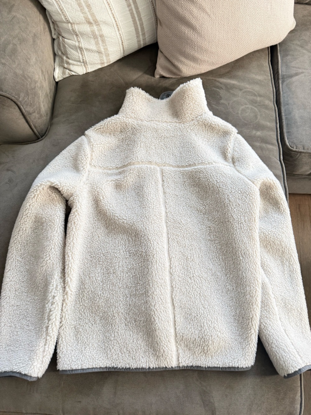 L.L. Bean Soapstone Sherpa Fleece Jacket NWT - Picture 8 of 10
